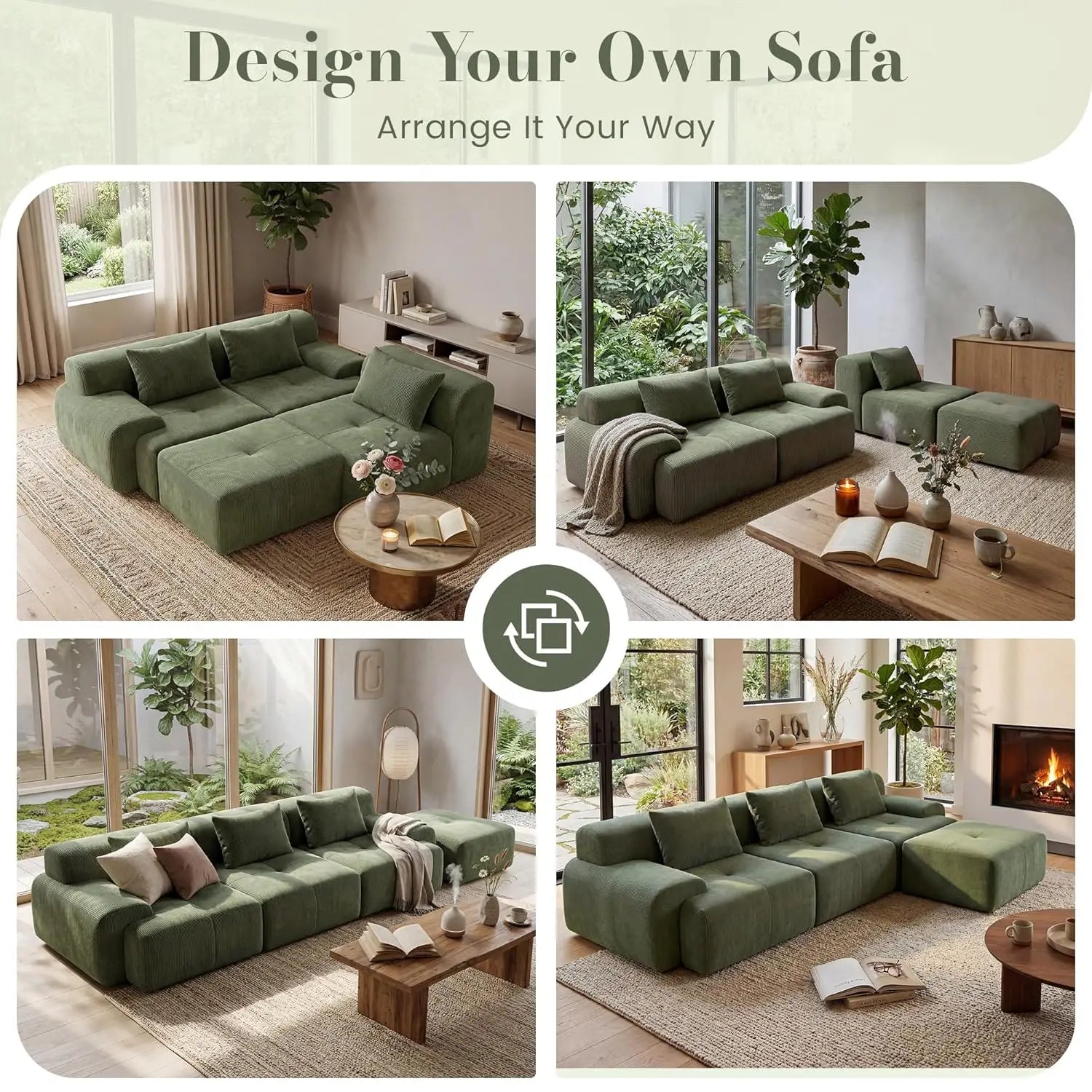 The Cloud Modular Sectional — 108″ L-Shape product view 3