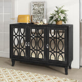 Mirrored 3-Door Buffet Sideboard product view 1