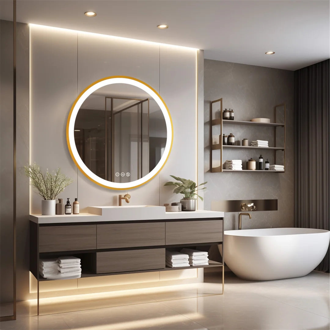 Round Lighted Bathroom Mirror product view 3