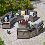 Curved Patio Sectional Sofa product view 2