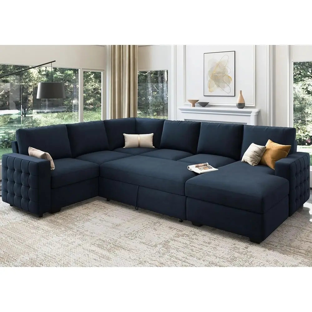 U-Shaped Sectional Sleeper Sofa product view 1