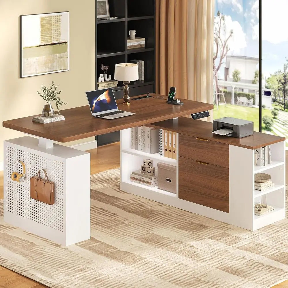 L-Shaped Adjustable Standing Desk product view 1
