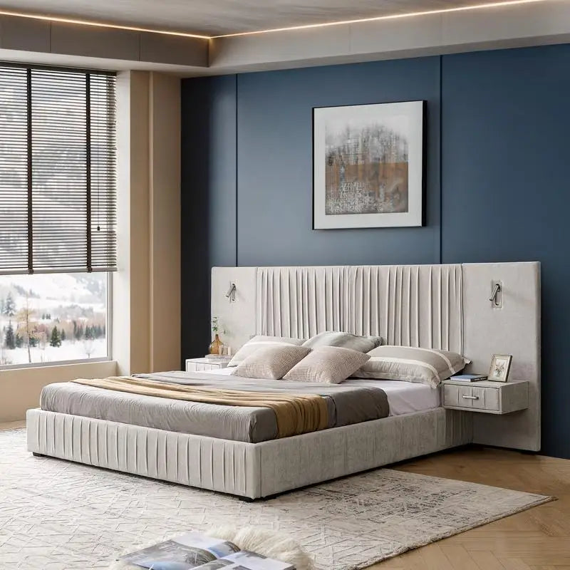 Chenille Upholstered Bed Frame product view 4