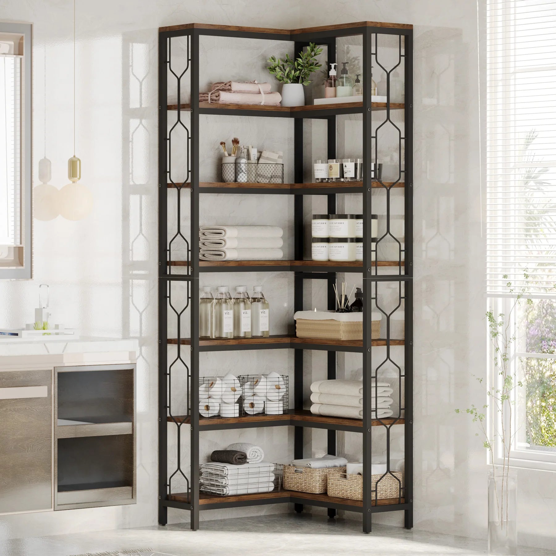 Industrial Corner Bookshelf product view 5