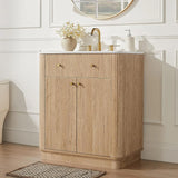 Modern Fluted Single Vanity with Sink product view 1