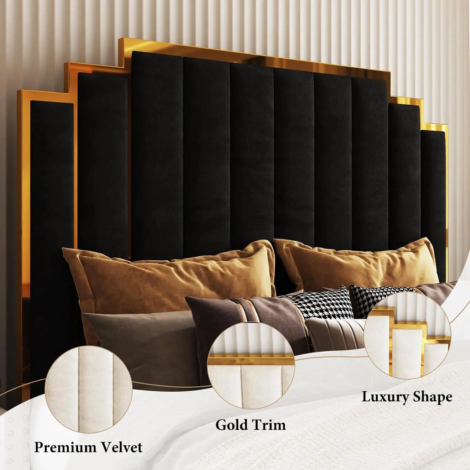 King Upholstered Bed product view 4
