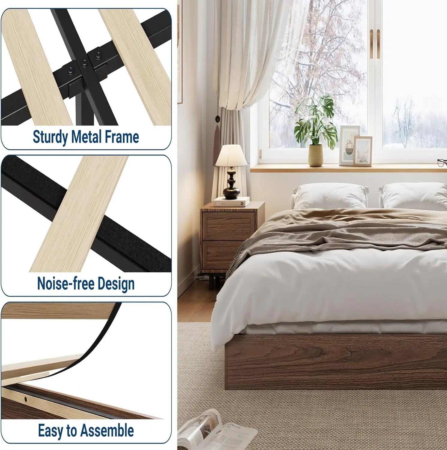 Wooden Platform Bed Frame product view 5