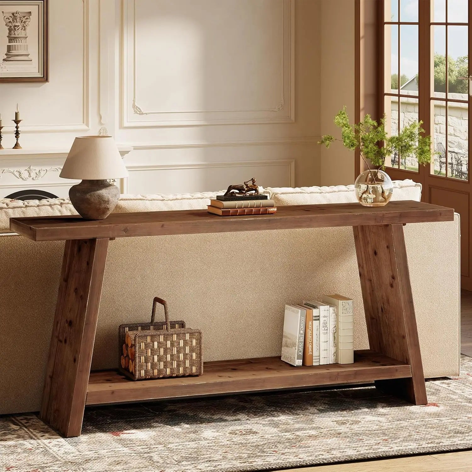 Farmhouse Solid Wood Console Table product view 3