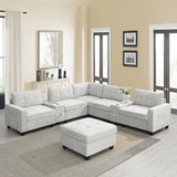 Sectional Sofa with Acrylic Tabletop product view 4
