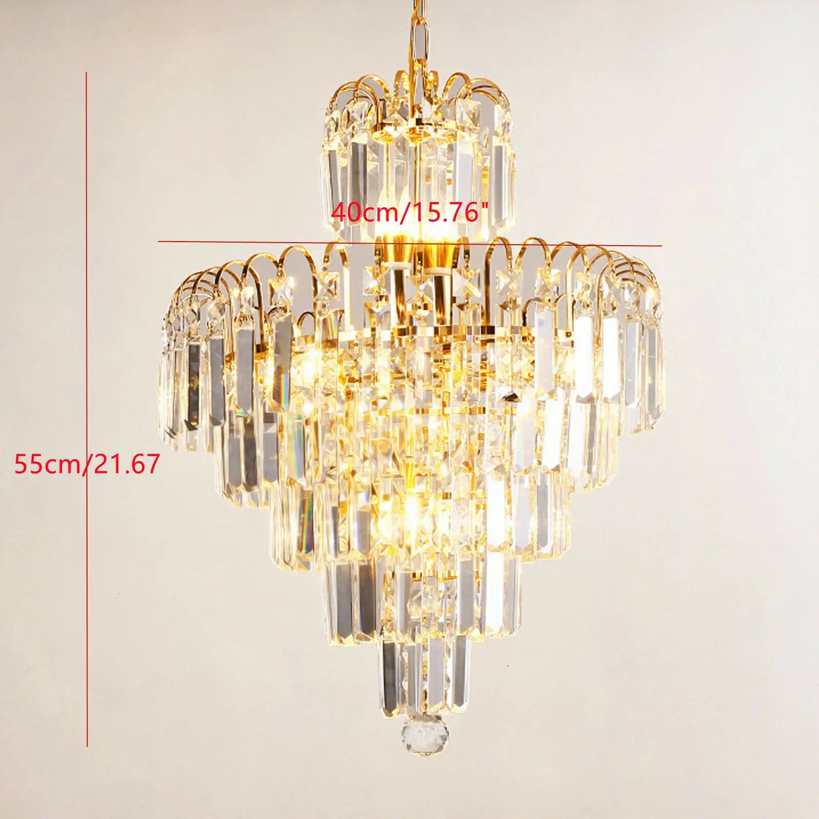The Halo — Modern K9 Crystal Chandelier product view 7
