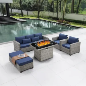 Patio Set with Fire Pit
