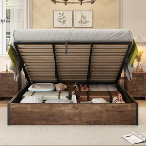 Wooden Platform Storage Bed Frame