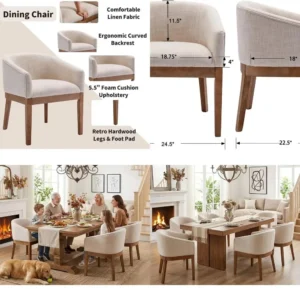 Upholstered Barrel Dining Chairs