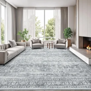 Washable Area Rug with Non-Slip