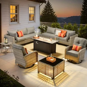 Outdoor Sectional with Fire Pit