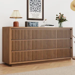 Fluted Long 9 Drawer Dresser